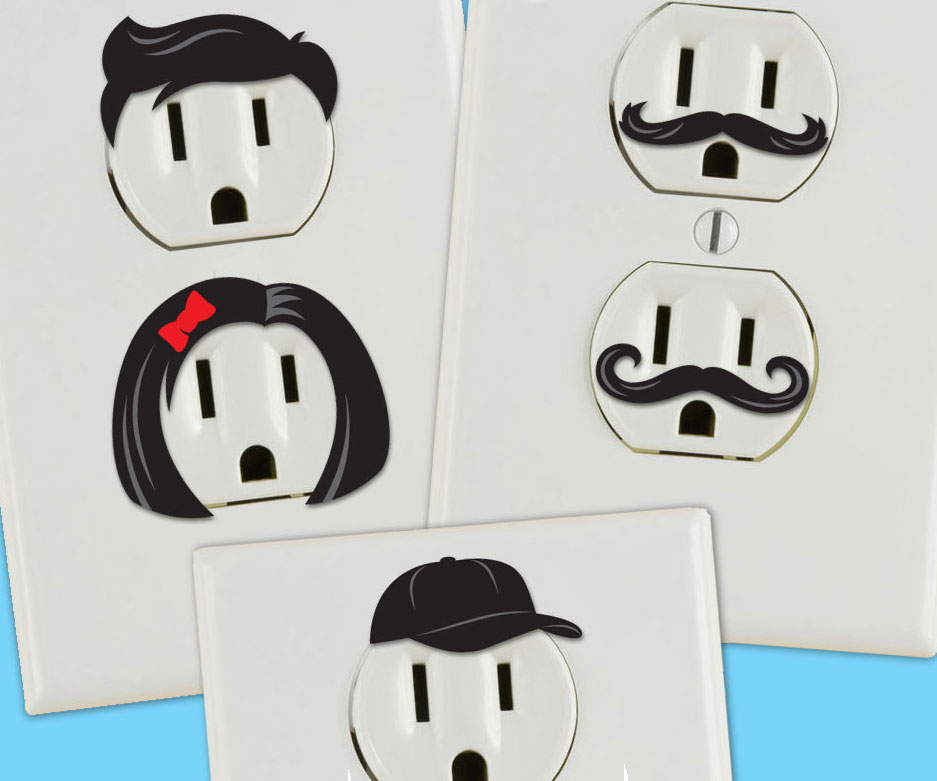 Electrical Outlet Face Stickers