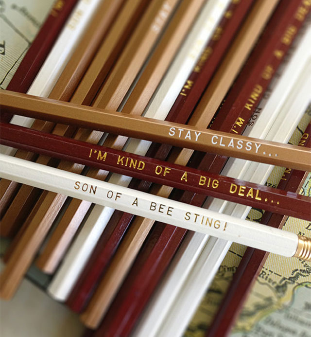 Engraved Anchor Man Quote Pencils 1
