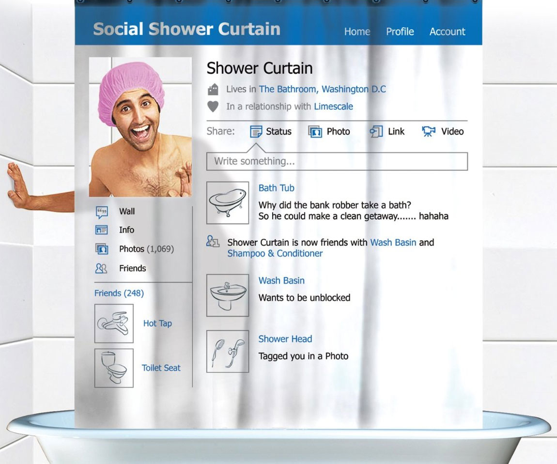Facebook Profile Shower Curtain