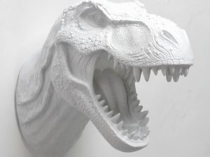 Faux Taxidermy White T-Rex Head | Million Dollar Gift Ideas