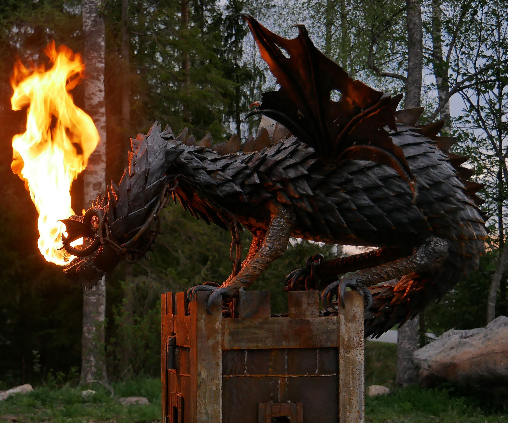Fire Breathing Dragon Sculpture 2