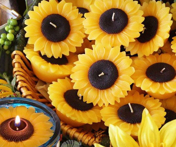 Floating Sunflower Candles