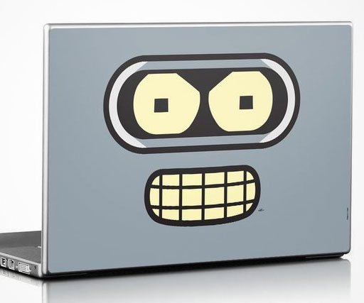 Futurama Bender Laptop Decal