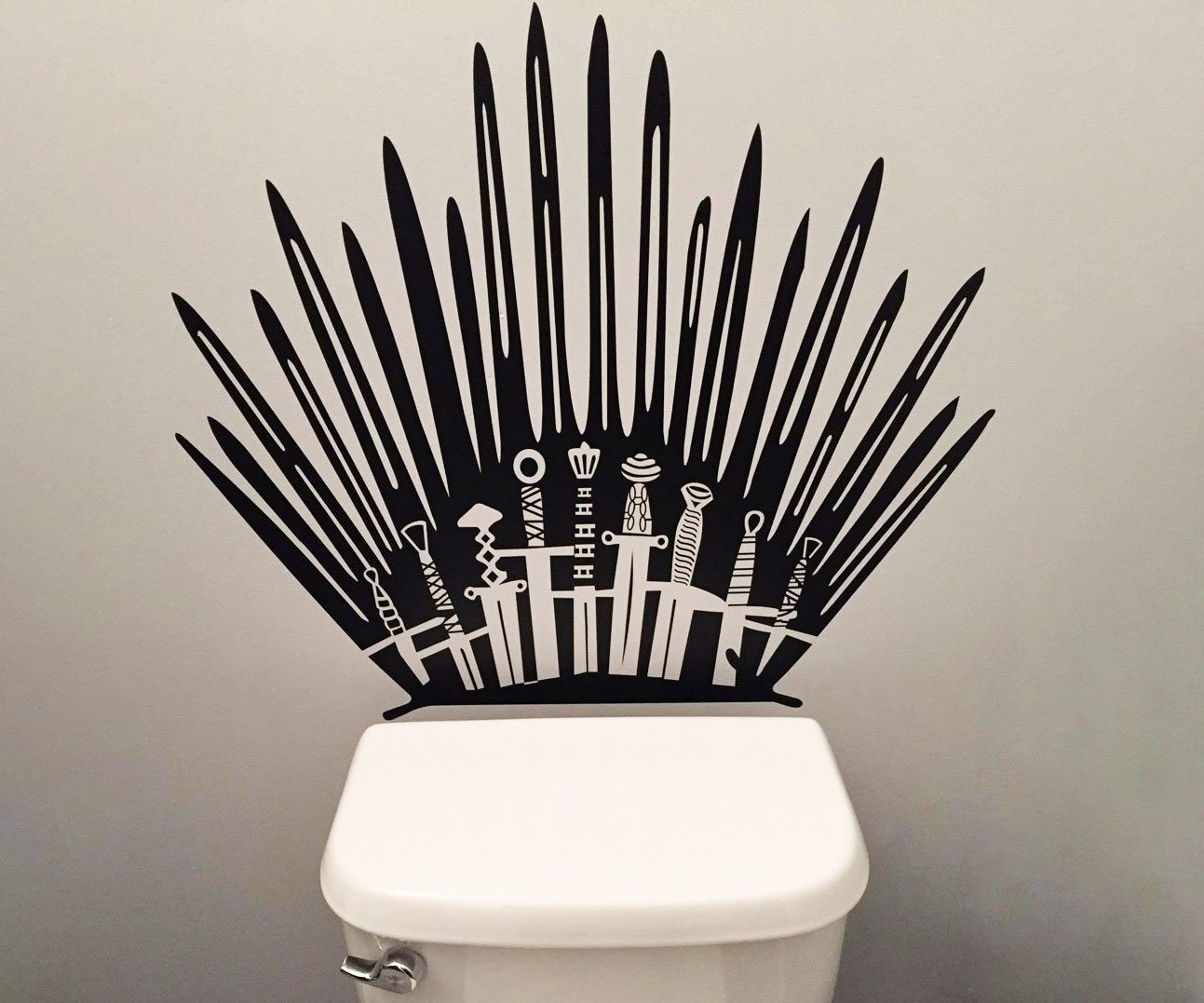 Game of Thrones Iron Throne Toilet Decal