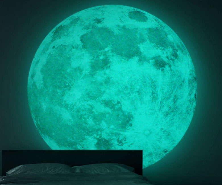 Giant Glow In The Dark Moon Sticker