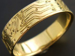 Gold Circuit Board Ring | Million Dollar Gift Ideas