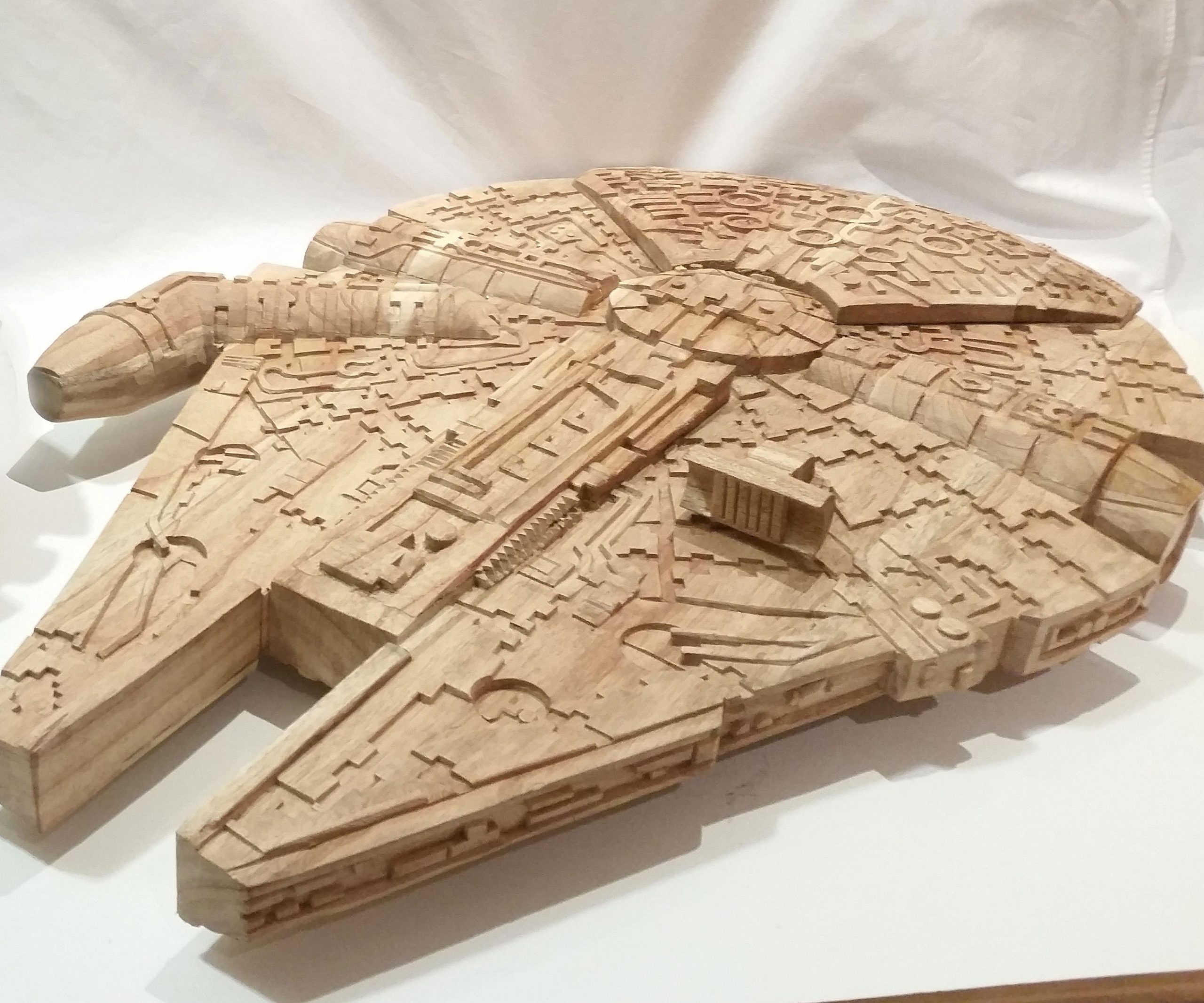 Hand Carved Wooden Millennium Falcons