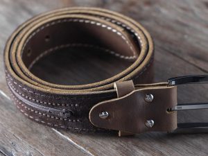 Hidden Pocket Leather Belt 1