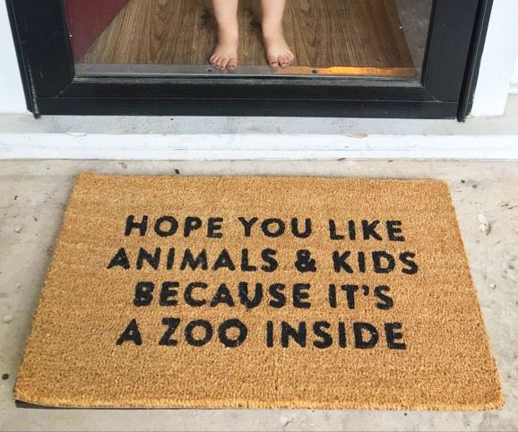 Hope You Like Kids And Animals Doormat
