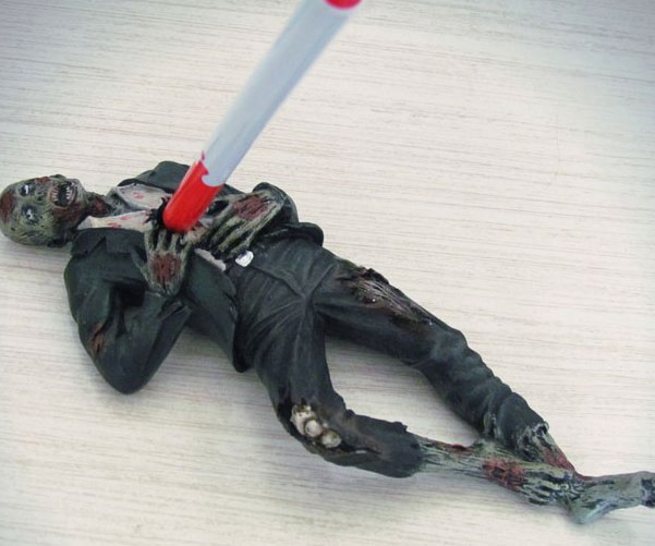 Impaled Zombie Pen Holder 1