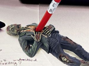 Impaled Zombie Pen Holder | Million Dollar Gift Ideas