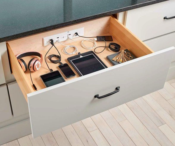 In-Drawer Charging Outlet