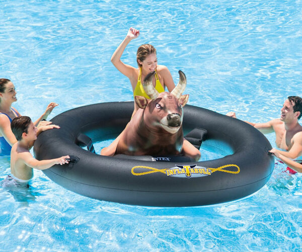 Inflatable Ride On Bull Pool Toy