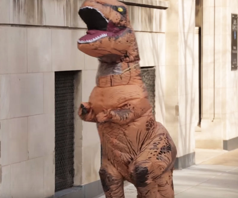 Inflatable T-Rex Costume