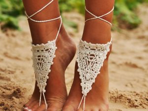 Ivory Barefoot Sandals 1