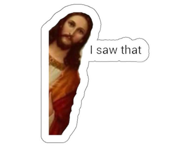 Jesus Is Watching Sticker
