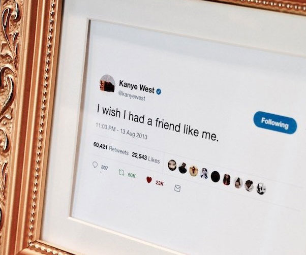 Kanye West Framed Tweets
