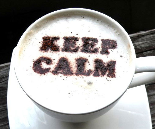 Keep Calm Coffee Stencil