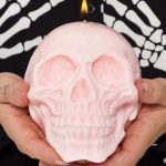 Large Skull Shaped Candle