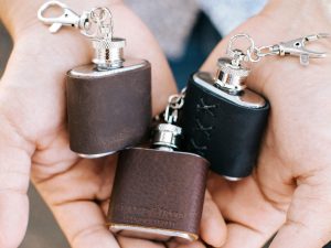 Leather Keychain Flasks | Million Dollar Gift Ideas