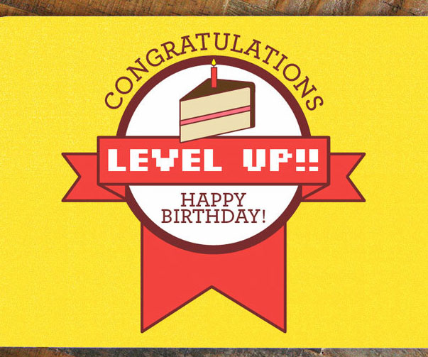 Level Up Gamer Birthday Card