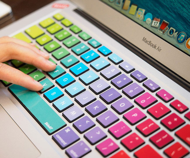 MacBook Rainbow Keyboard Decal