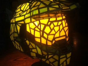 Master Chief Stained Glass Lamp | Million Dollar Gift Ideas