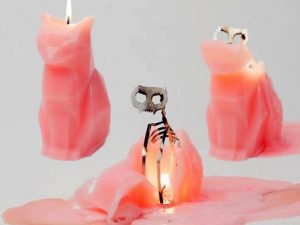 Melting Cat Skeleton Candle | Million Dollar Gift Ideas