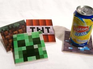 Minecraft Drink Coasters | Million Dollar Gift Ideas