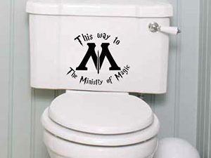 Ministry Of Magic Toilet Decal | Million Dollar Gift Ideas