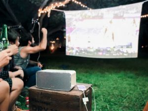 Mobile Cordless Boombox Projector 1