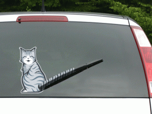 Moving Cat Tail Window Decal 1