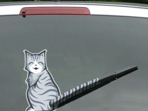 Moving Cat Tail Window Decal | Million Dollar Gift Ideas