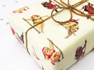 Naughty Pole Dancer Wrapping Paper | Million Dollar Gift Ideas