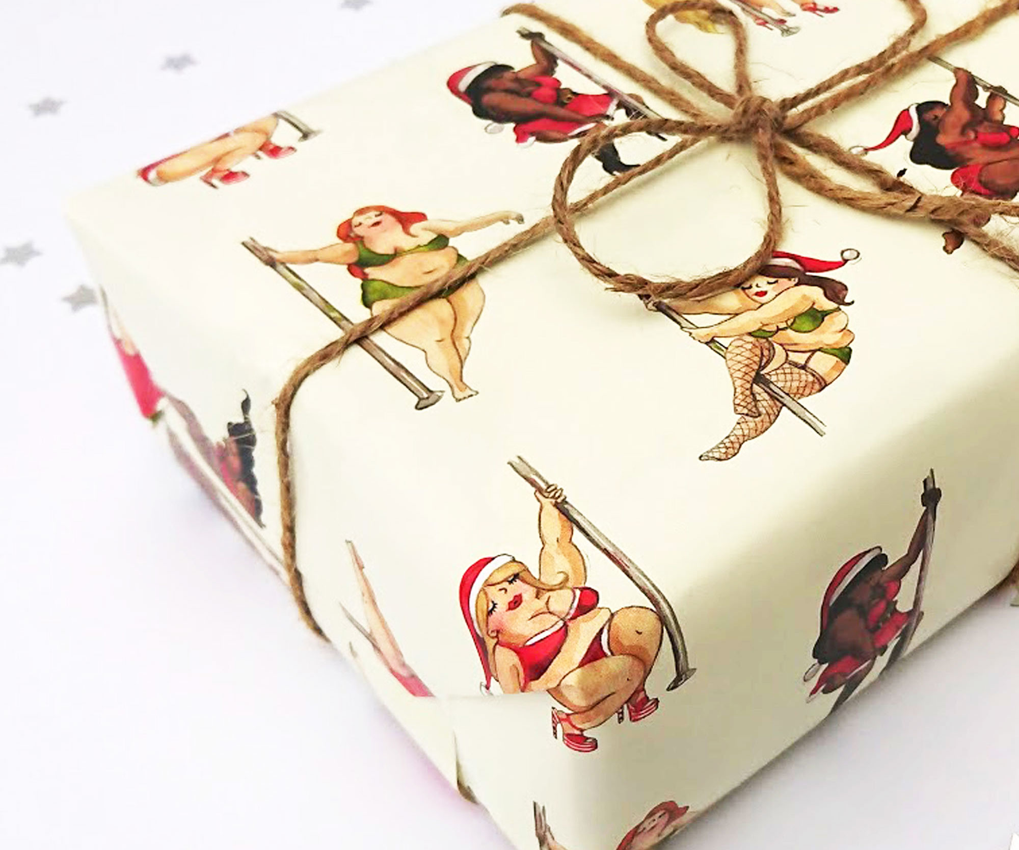Naughty Pole Dancer Wrapping Paper