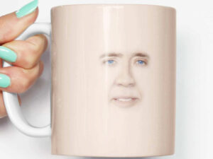 Nicolas Cage Face Coffee Mug | Million Dollar Gift Ideas