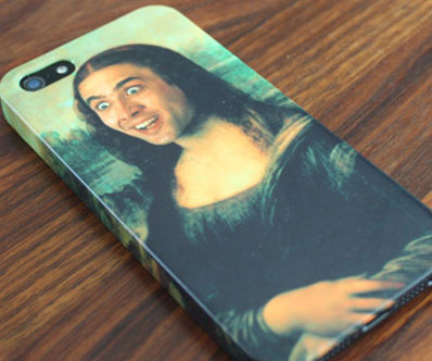 Nicolas Cage Mona Lisa iPhone Case