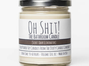 Oh Shit Bathroom Odor Remover Candle | Million Dollar Gift Ideas