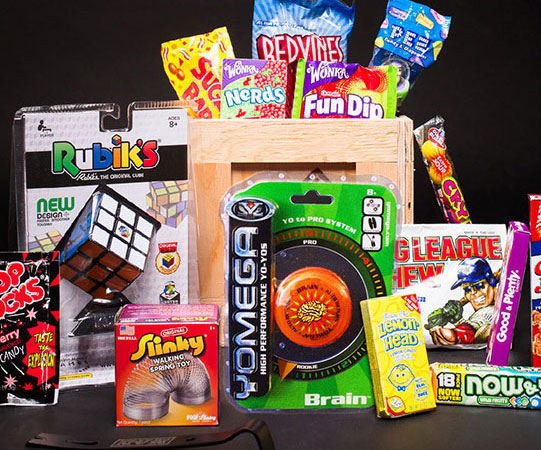 Old School Toys And Candy Crate