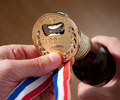 Olympic Gold Medal Bottle Opener