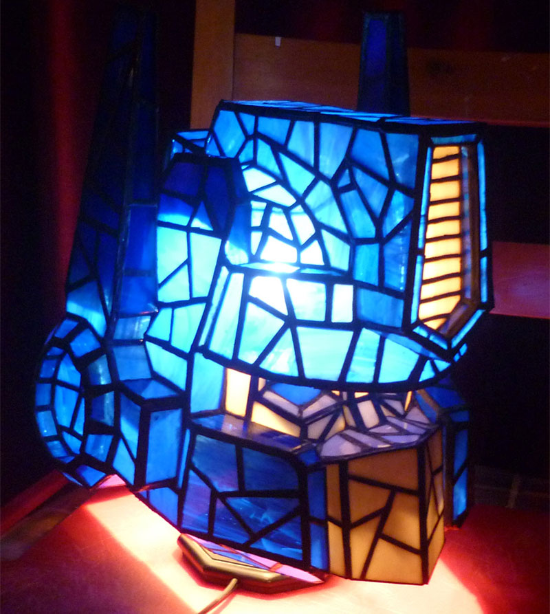 Optimus Prime Stained Glass Lamp 1