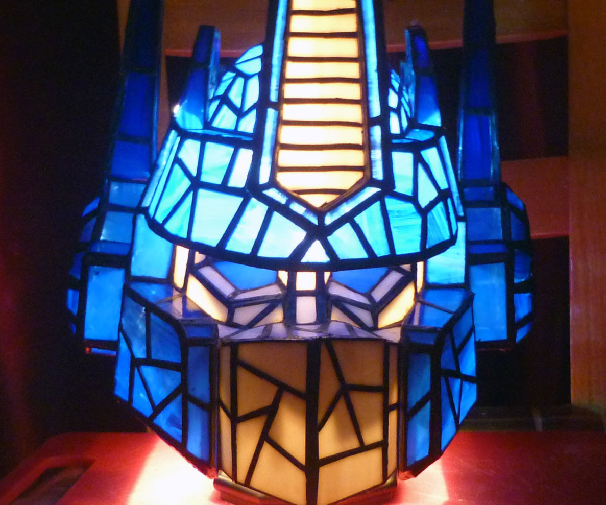 Optimus Prime Stained Glass Lamp
