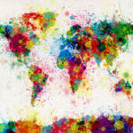 Paint Splatter Map Of The World 1