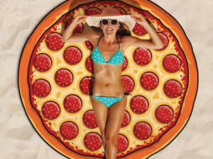 Pepperoni Pizza Beach Blanket | Million Dollar Gift Ideas