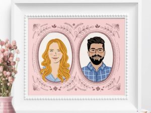 Personalized Cartoon Couples Portrait | Million Dollar Gift Ideas