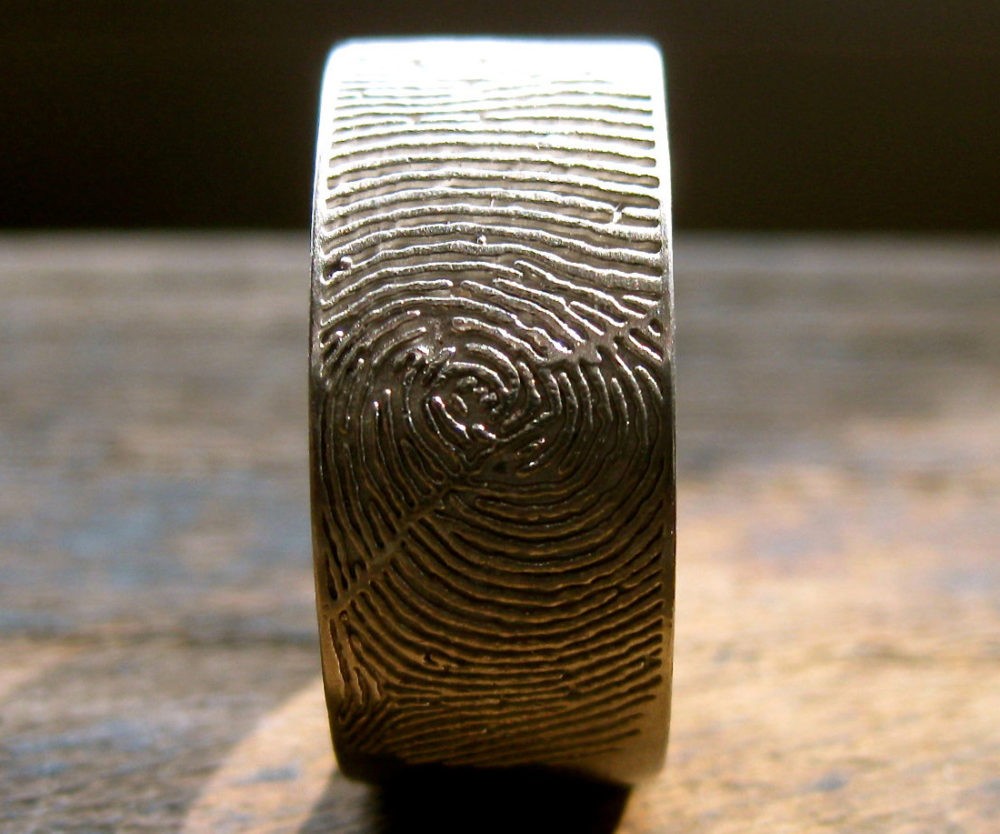 Personalized Fingerprint Wedding Ring 1