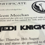 Personalized Jedi Knight Certificate 1