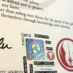 Personalized Jedi Knight Certificate 2