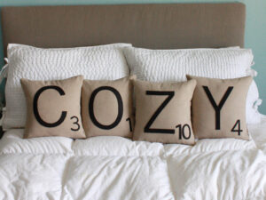 Personalized Scrabble Pillows 1
