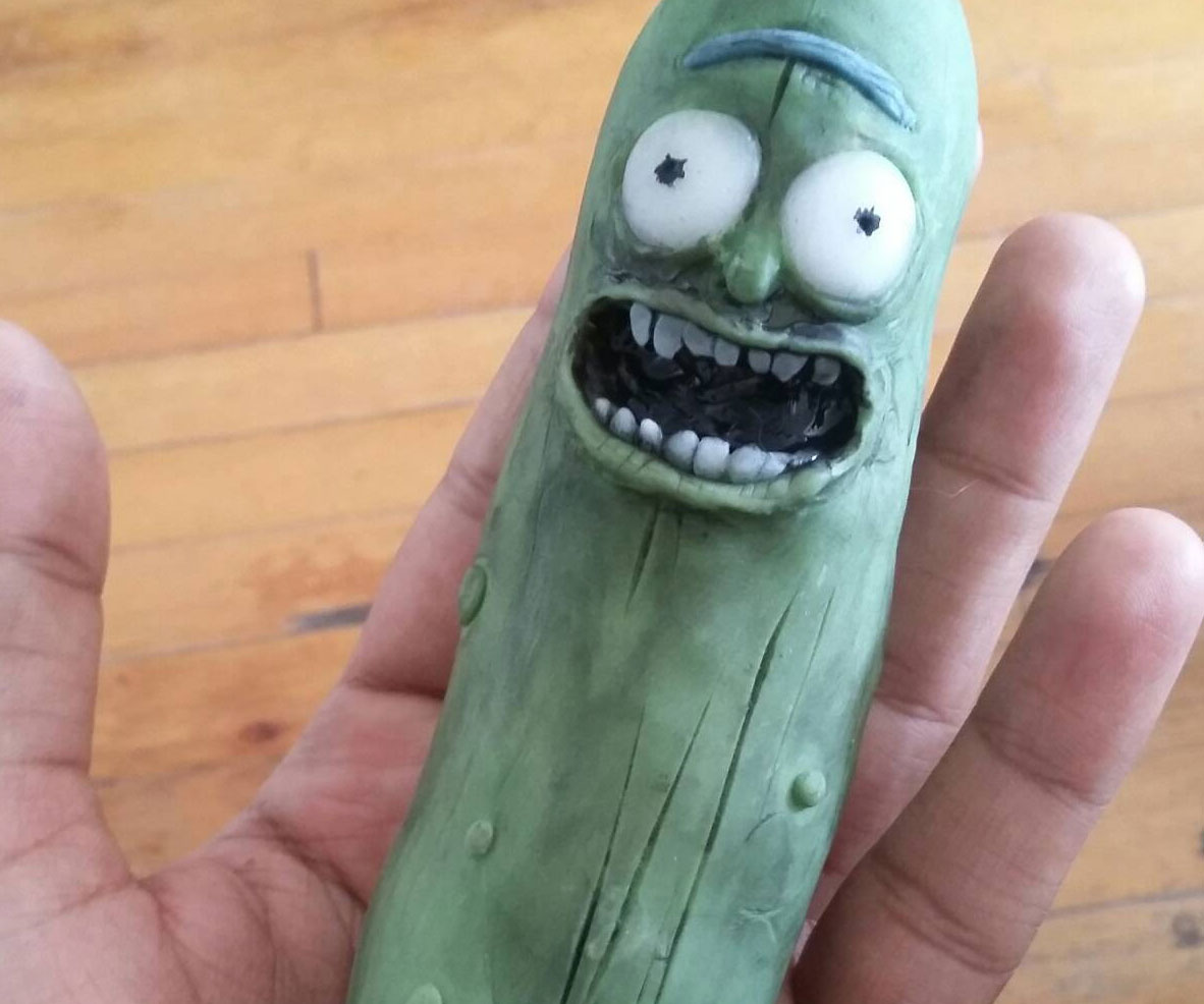 Pickle Rick Sculpture